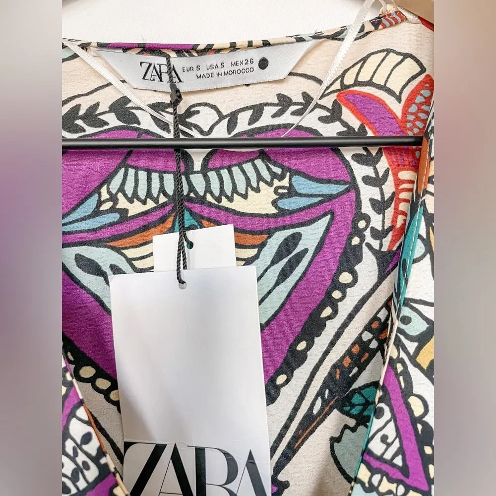 ZARA PRINTED MIDI DRESS 7832/016/219/022 - Picture 5 of 11